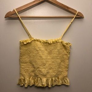 Yellow crop top